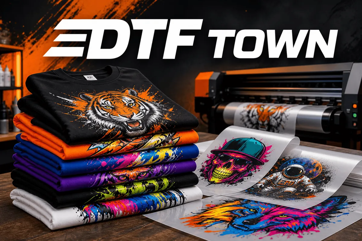 DTF Town Shopify mağazası ana sayfa görünümü