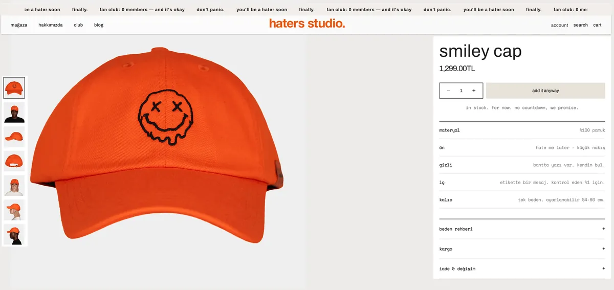 Haters Studio projesinden ara görsel